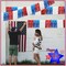 5 Pack 10 Feet Parade Floats Foil Fringe Garland Metallic Tinsel Streamers Banner for Wedding Birthday Party 4th of July Memorial Patriotic Day Decoration (Royal Blue Red White)